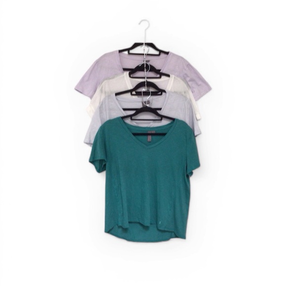 Sweaty Betty Tops - 4 Sweaty Betty Teal and Lavender V-Neck Tops
